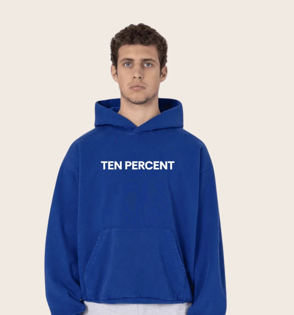 Ten Percent hoodie in royal blue