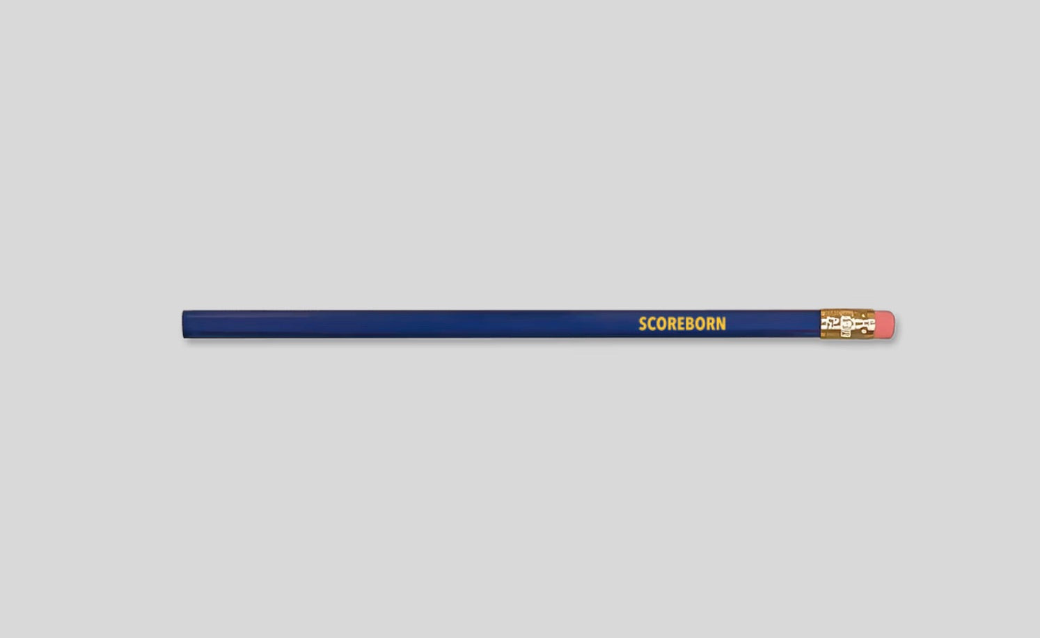 Scoreborn pencil in regatta navy with gold stamp